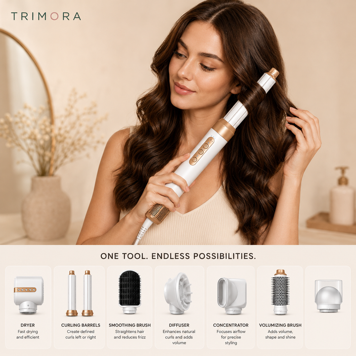 Trimora AirStyle Pro™ | 7-in-1 High-Speed Hot Air Styler