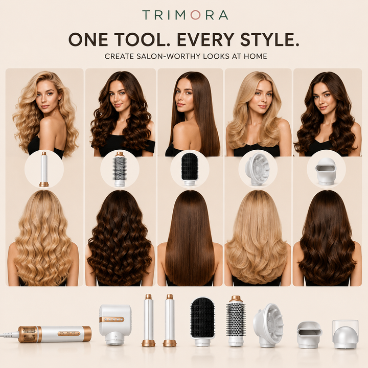 Trimora AirStyle Pro™ | 7-in-1 High-Speed Hot Air Styler
