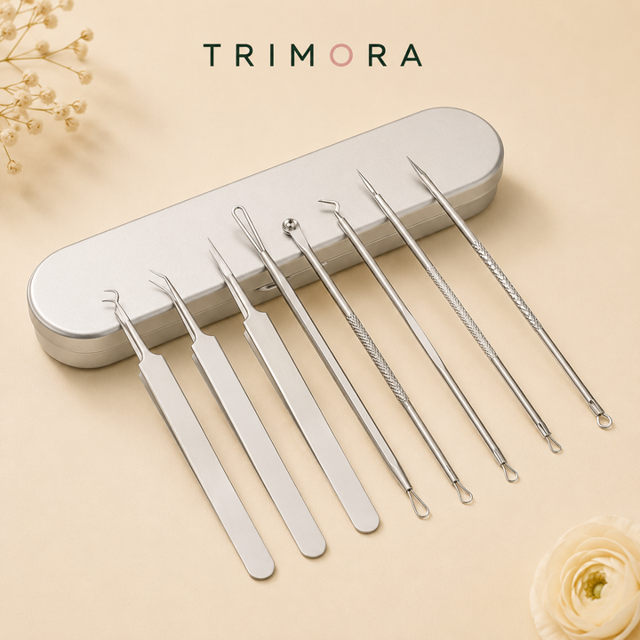 Trimora ClearSkin Pro™ | 8-Piece Acne Extraction Tool Set
