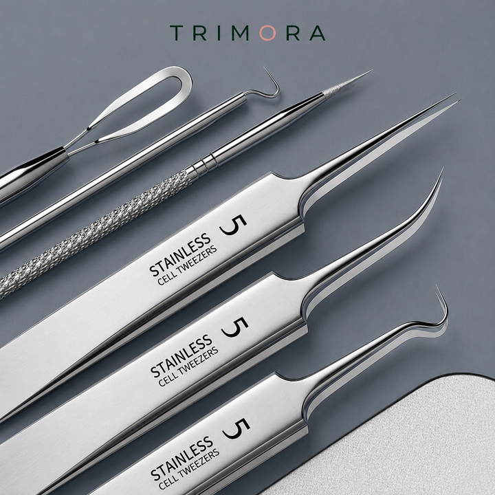 Trimora ClearSkin Pro™ | 8-Piece Acne Extraction Tool Set