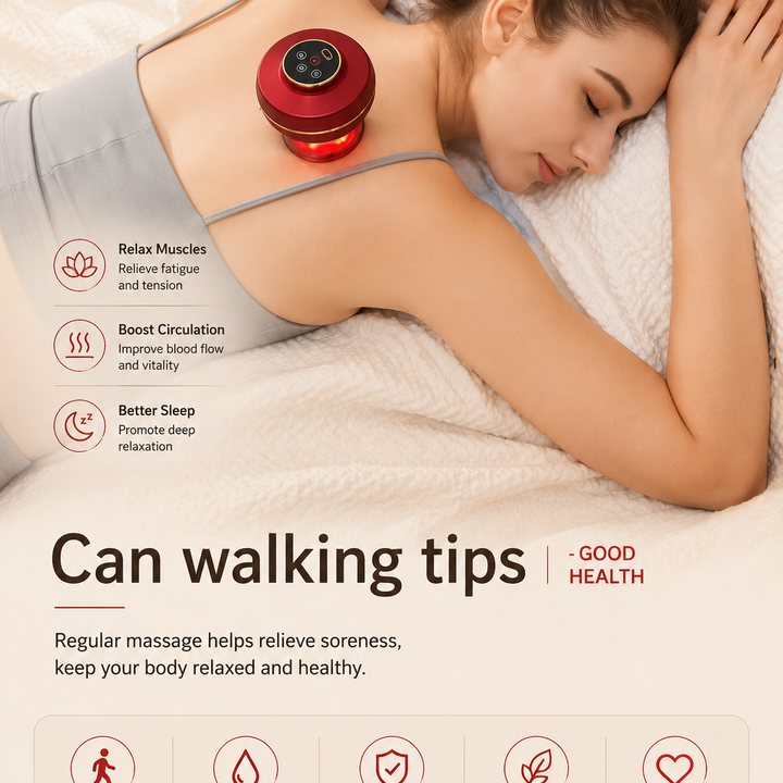 Trimora CuppingRelief Pro™ | Electric Cupping Massager with Red Light