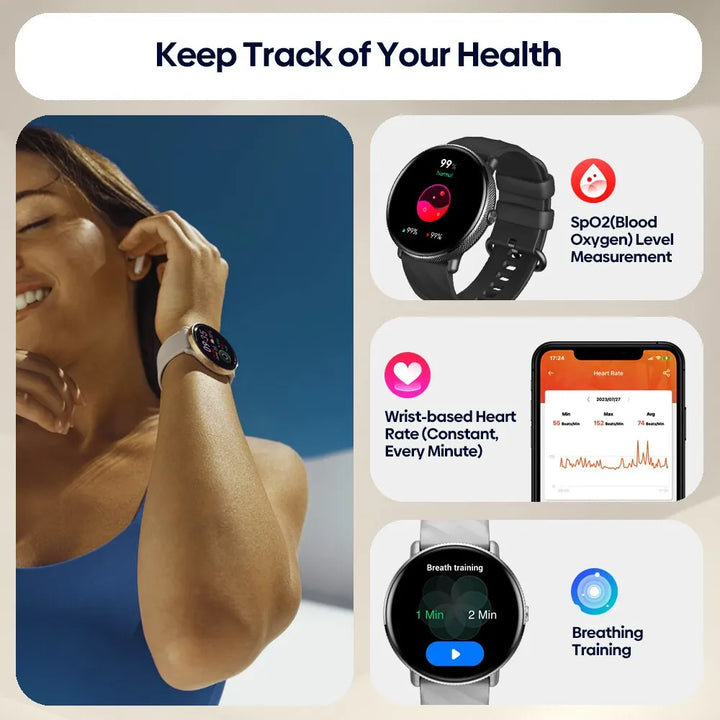Trimora Active Smartwatch | GTR 3 Pro | AMOLED Display & Bluetooth Calling