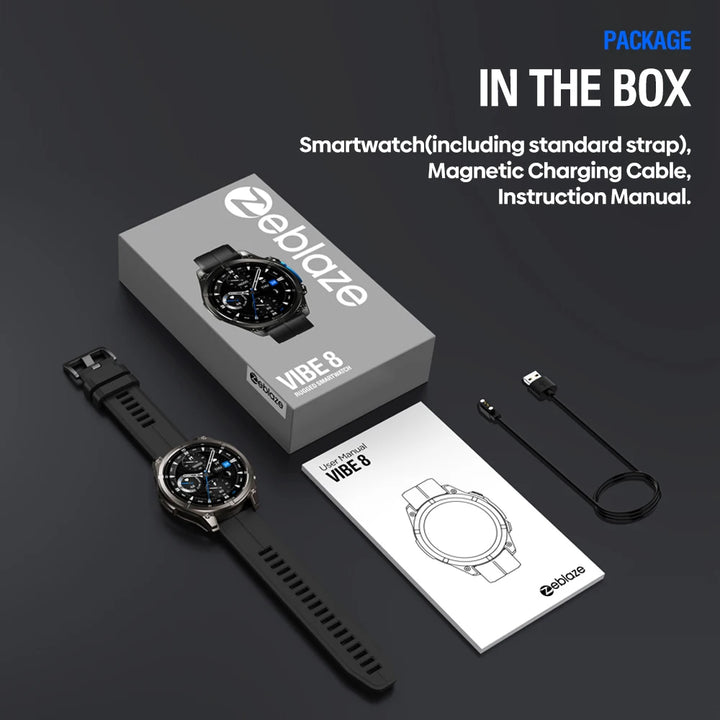 Trimora Active Smartwatch | VIBE 8 | AMOLED Bluetooth Smartwatch