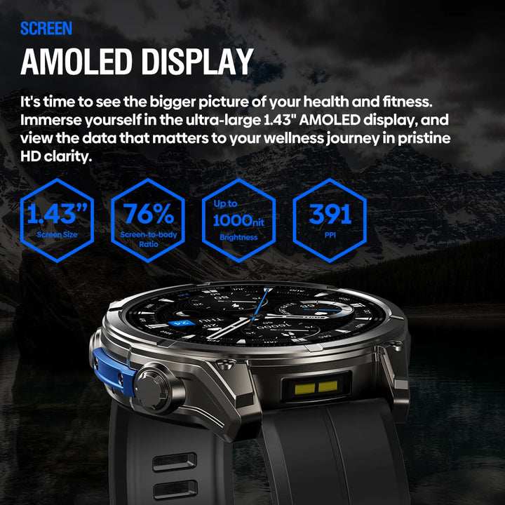 Trimora Active Smartwatch | VIBE 8 | AMOLED Bluetooth Smartwatch