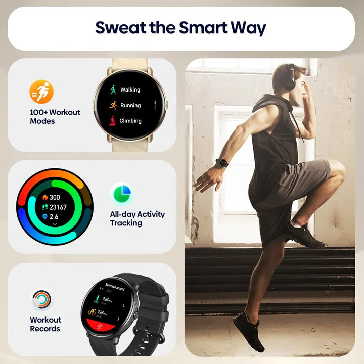 Trimora Active Smartwatch | GTR 3 Pro | AMOLED Display & Bluetooth Calling