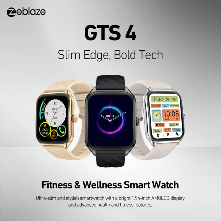 Trimora Active Smartwatch | GTS 4 | 1.94" AMOLED Display & Bluetooth Calling