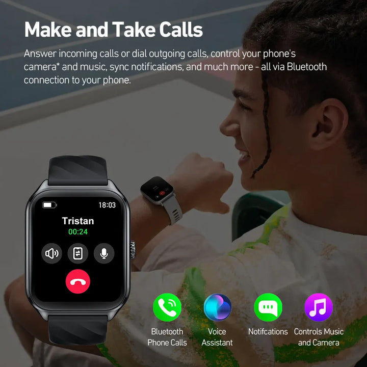 Trimora Active Smartwatch | GTS 4 | 1.94" AMOLED Display & Bluetooth Calling